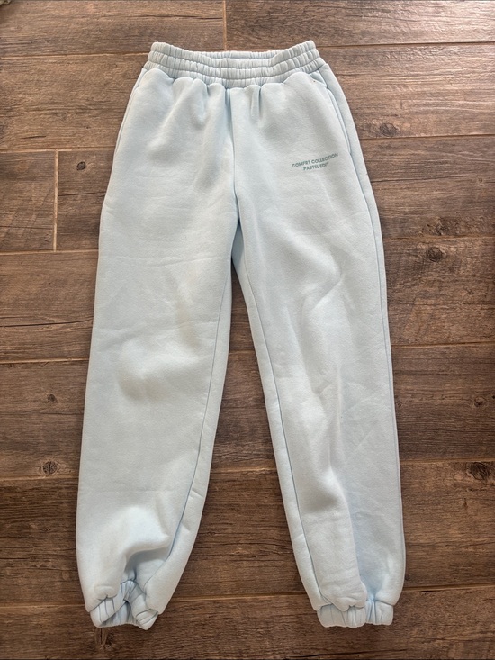 Comfrt Pants - Comfort Collection Pastel Blue Women's Cropped Sweatpants